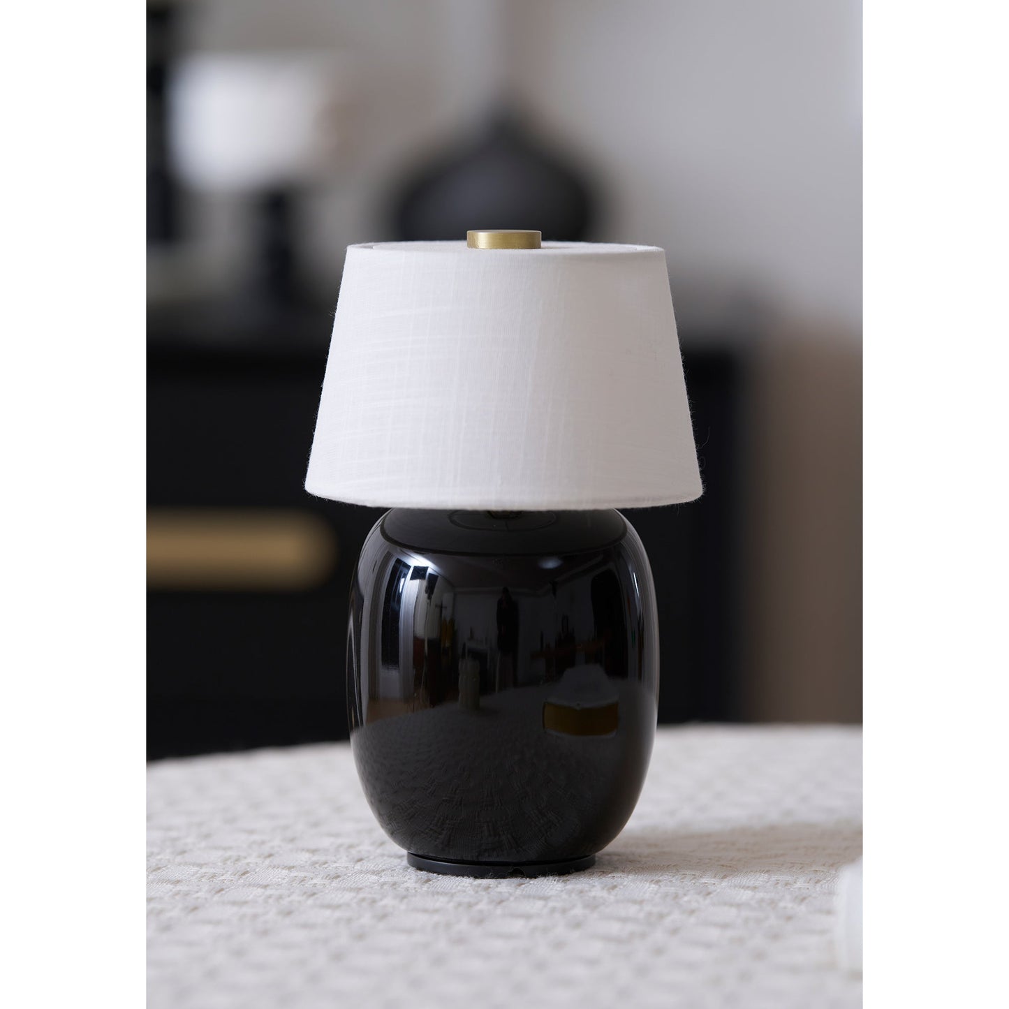 Lampe de Table Torso Petite à Batterie – Céramique Artisanale & Élégance Portable