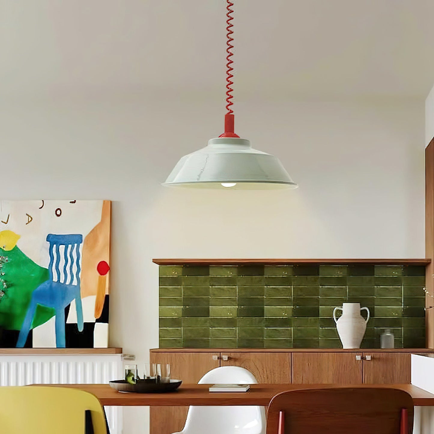 Suspension Toscot Mide – Design Métal Coloré & Jeu de Lumières Ludique