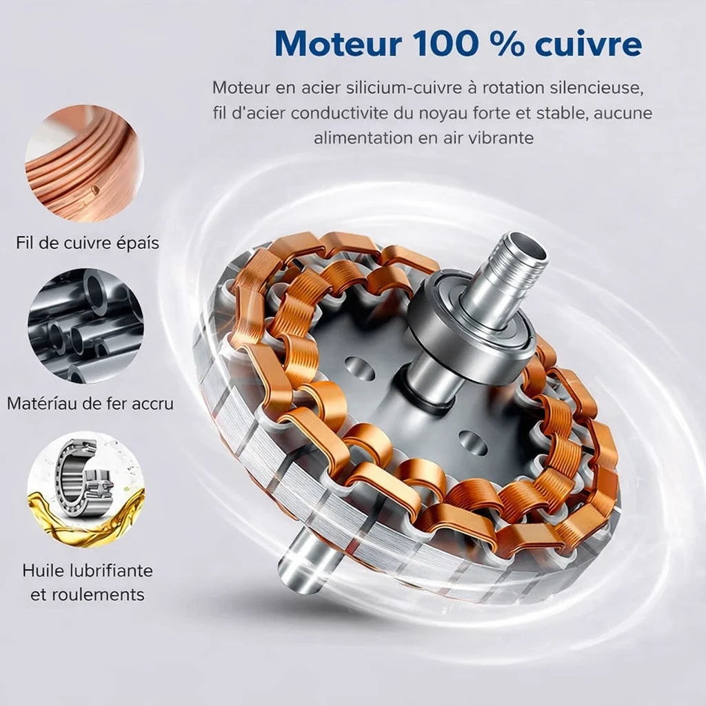 Ventilateur Plafond Silencieux Vintage - Noir et ABS Marron Foncé
