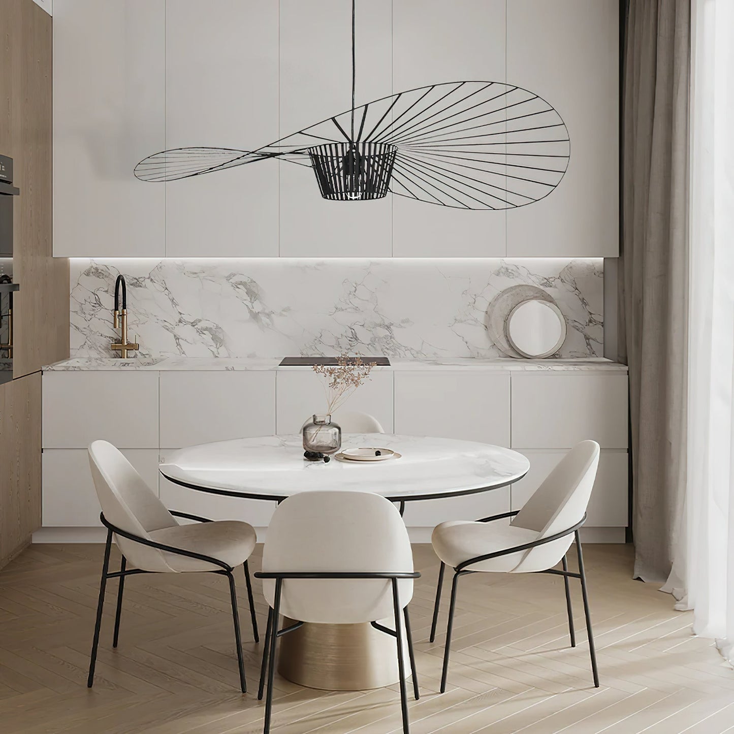 Suspension Vertigo – Présence Sculpturale & Lumière d'Ambiance Envoûtante
