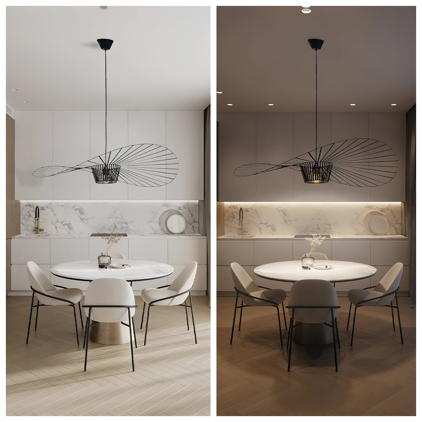 Suspension Vertigo – Présence Sculpturale & Lumière d'Ambiance Envoûtante