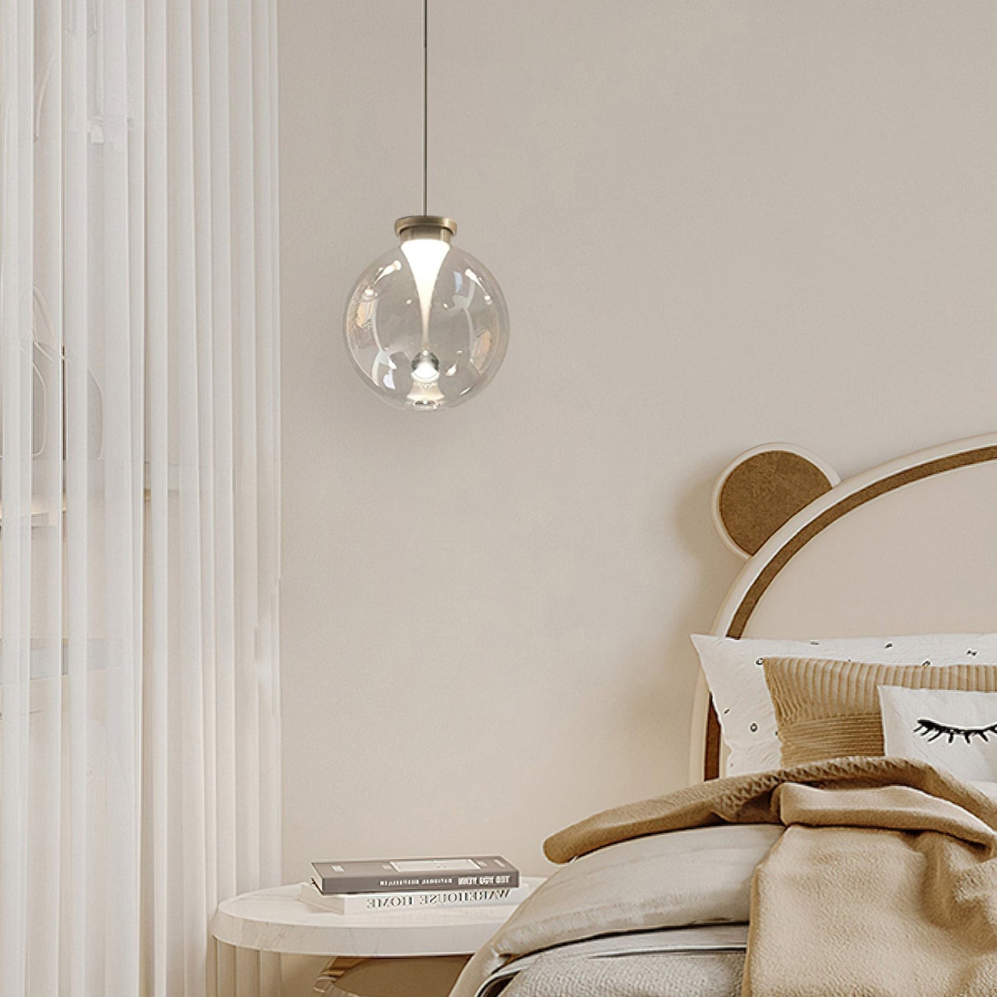 Suspension en Verre & Or – Lumière Chaude Élégante | Verve