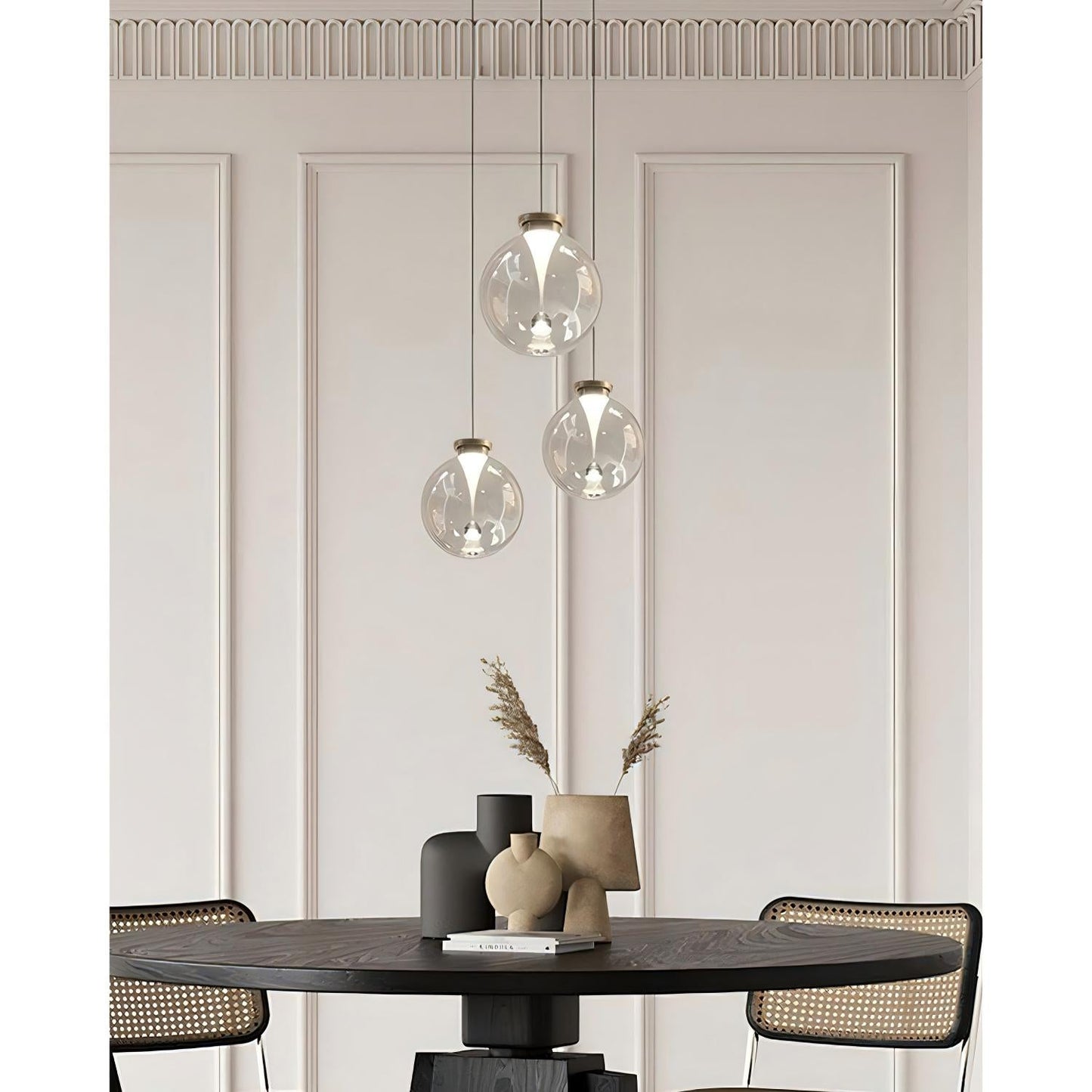 Suspension en Verre & Or – Lumière Chaude Élégante | Verve
