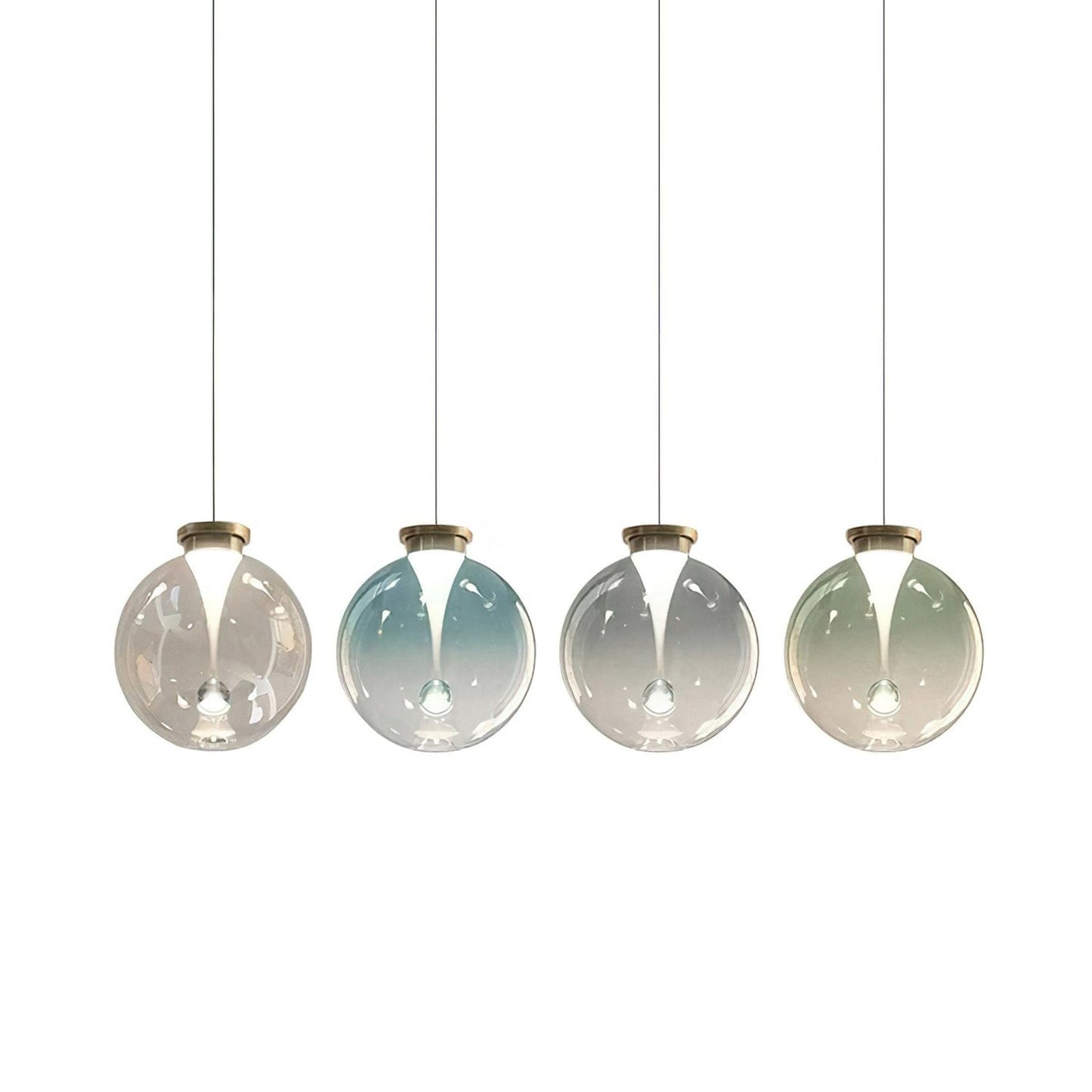 Suspension en Verre & Or – Lumière Chaude Élégante | Verve