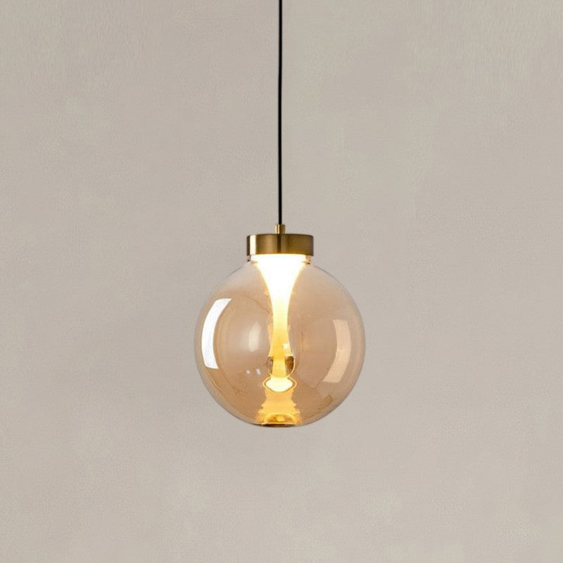 Suspension en Verre & Or – Lumière Chaude Élégante | Verve