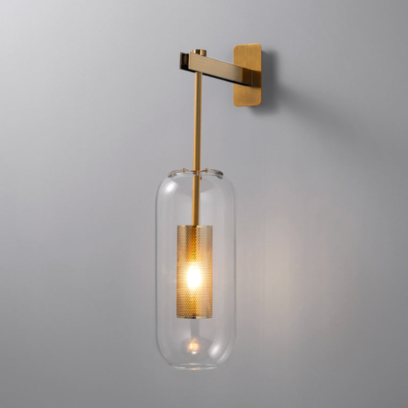 Applique Murale Dysel en Verre & Fer – Design Épuré & Lumière Raffinée