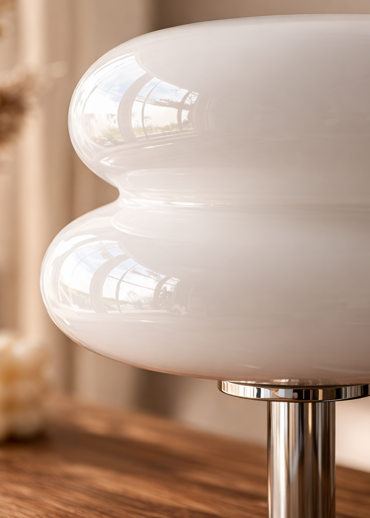 Lampe de Table Orange Laquée – Abat-jour Double