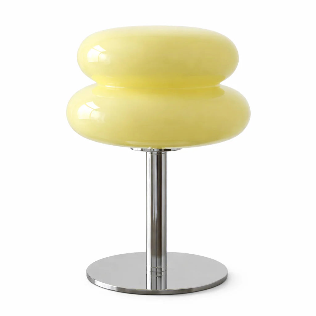 Lampe de Table Orange Laquée – Abat-jour Double