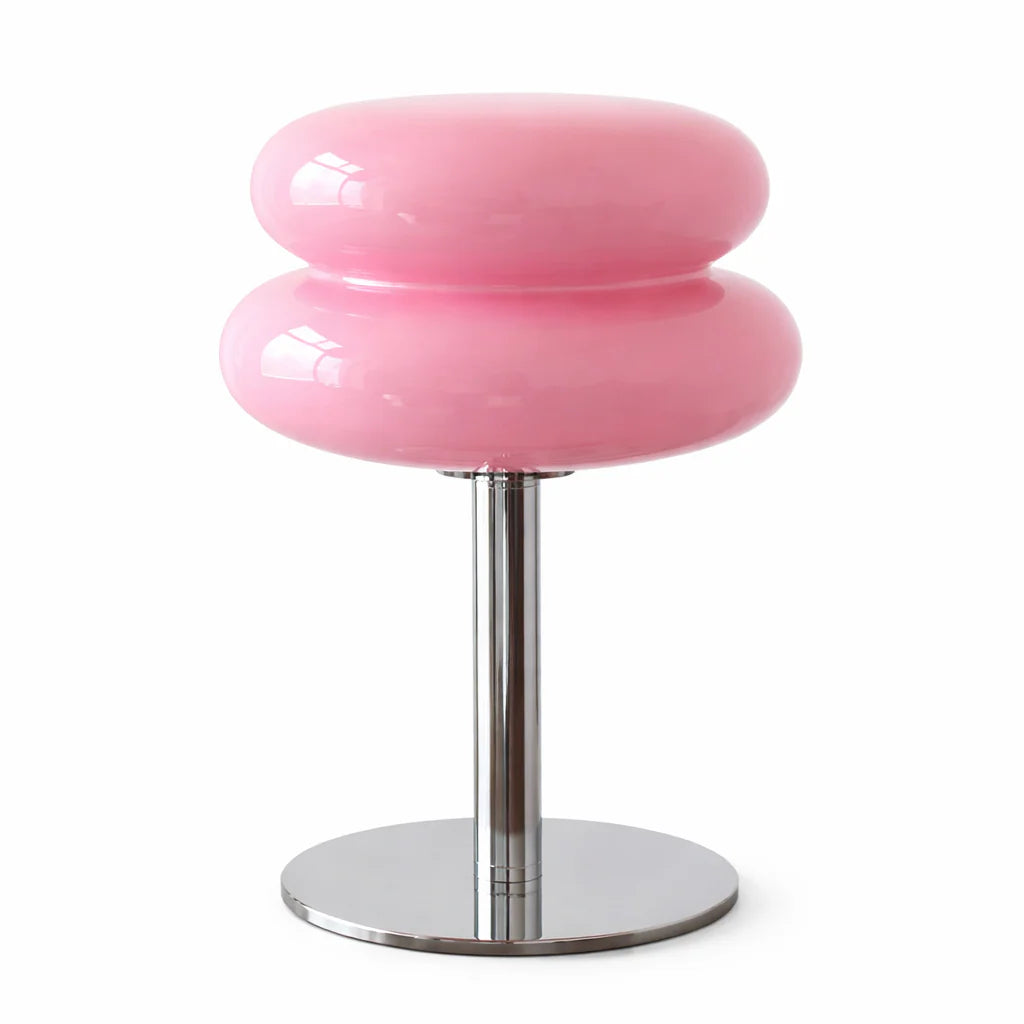 Lampe de Table Orange Laquée – Abat-jour Double