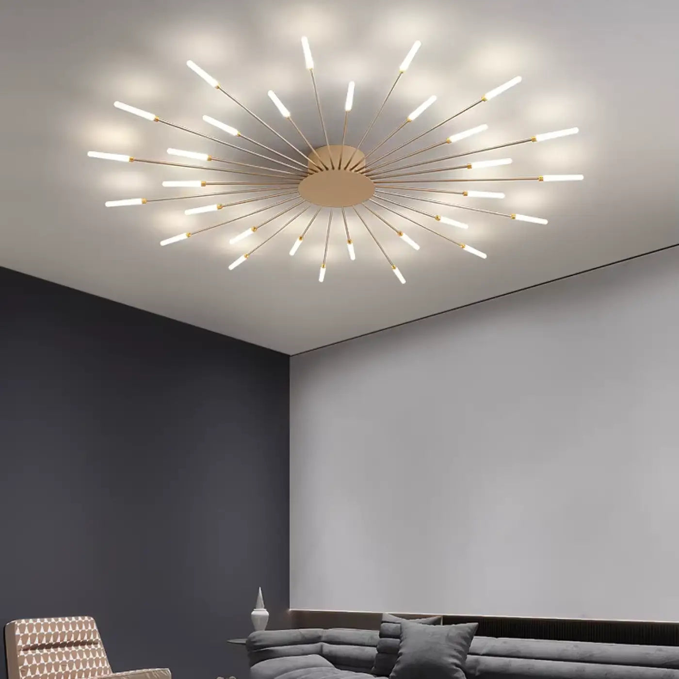 Plafonnier SUN Design Italien – Sculpture Lumineuse & Élégance Moderne Spectaculaire