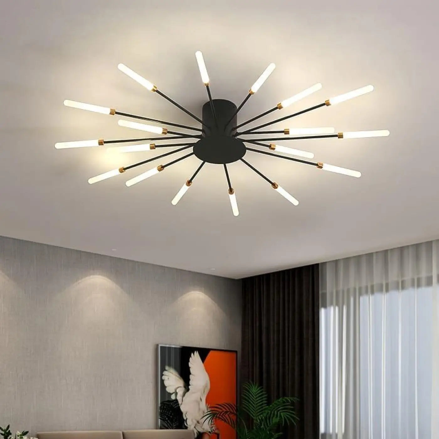 Plafonnier SUN Design Italien – Sculpture Lumineuse & Élégance Moderne Spectaculaire