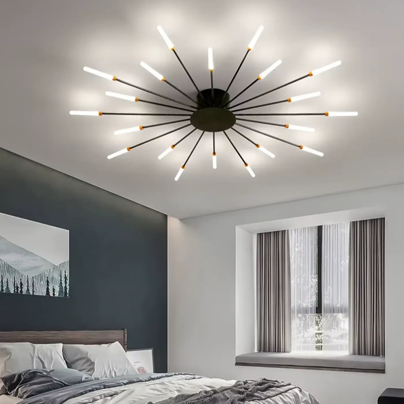 Plafonnier SUN Design Italien – Sculpture Lumineuse & Élégance Moderne Spectaculaire
