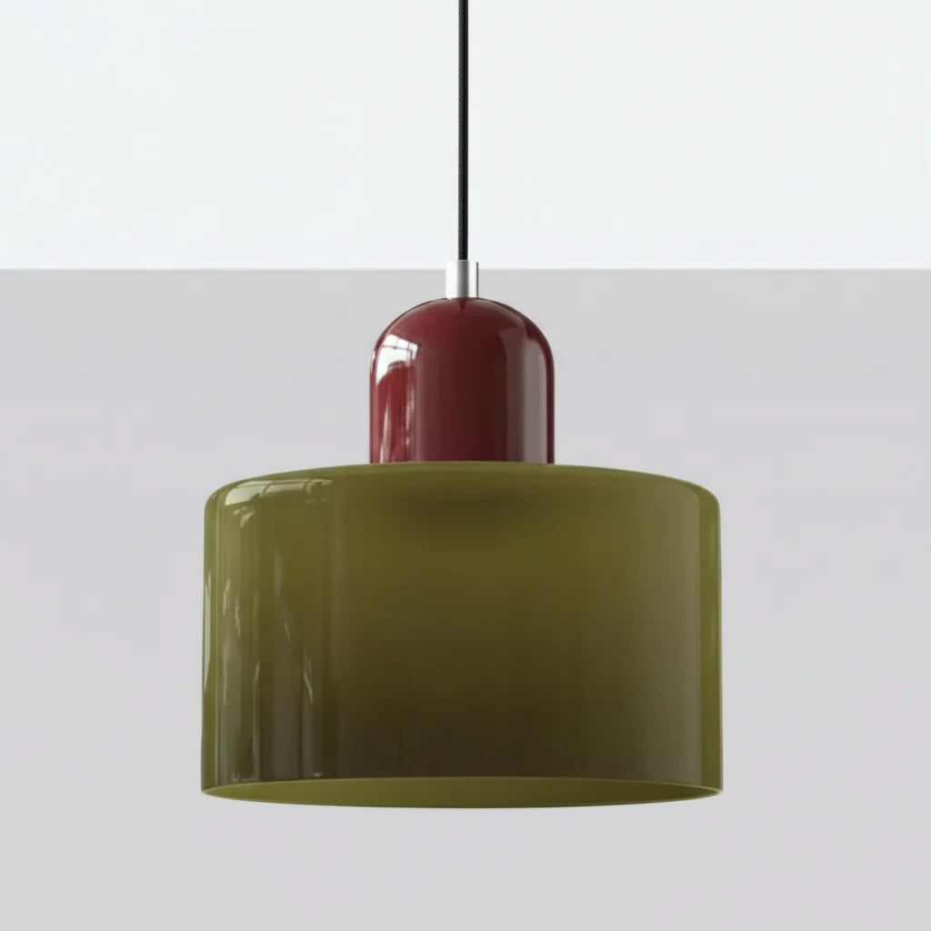 Suspension Nordique Verre Circulaire