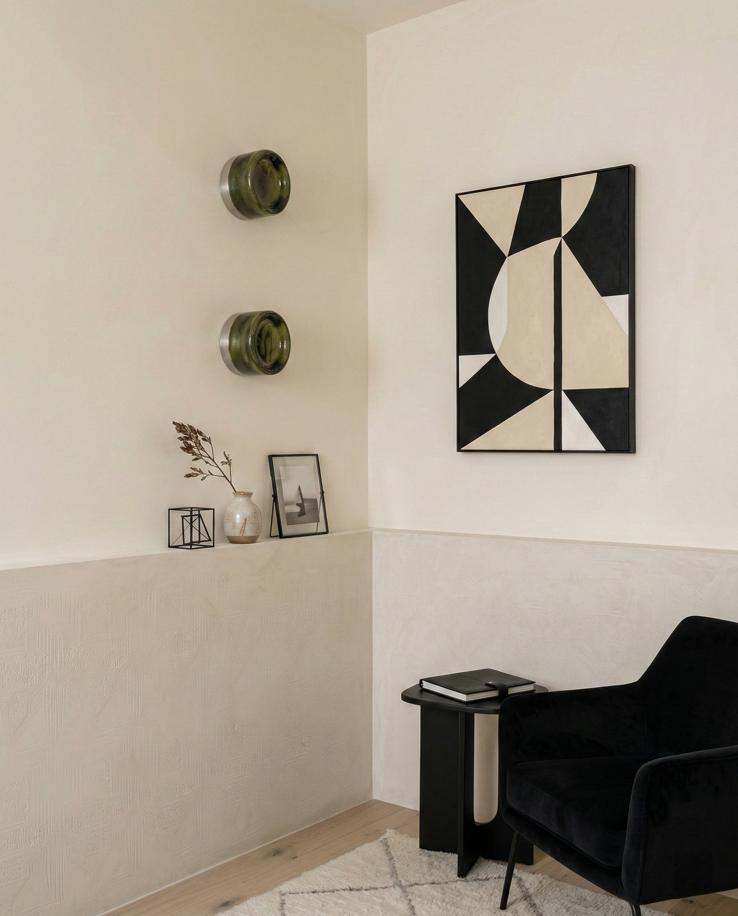 Applique murale en Aluminium et Verre