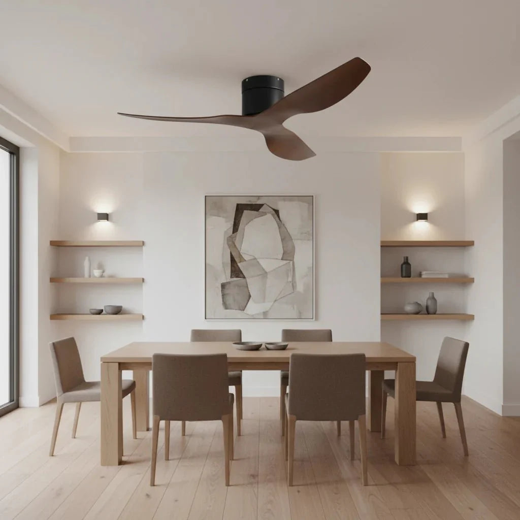 Ventilateur de Plafond silencieux de luxe - ABS Bois Foncé