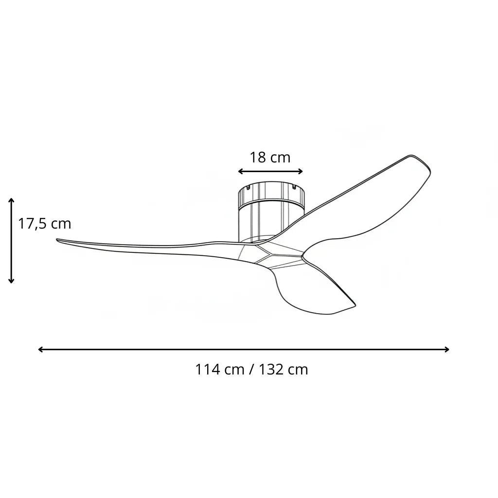 Ventilateur de Plafond silencieux de luxe - ABS Bois Foncé