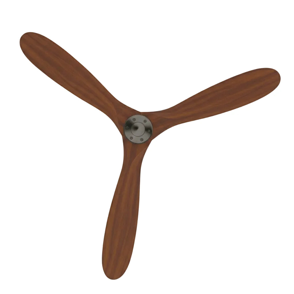 Ventilateur Plafond Silencieux Vintage - Noir et ABS Marron Foncé